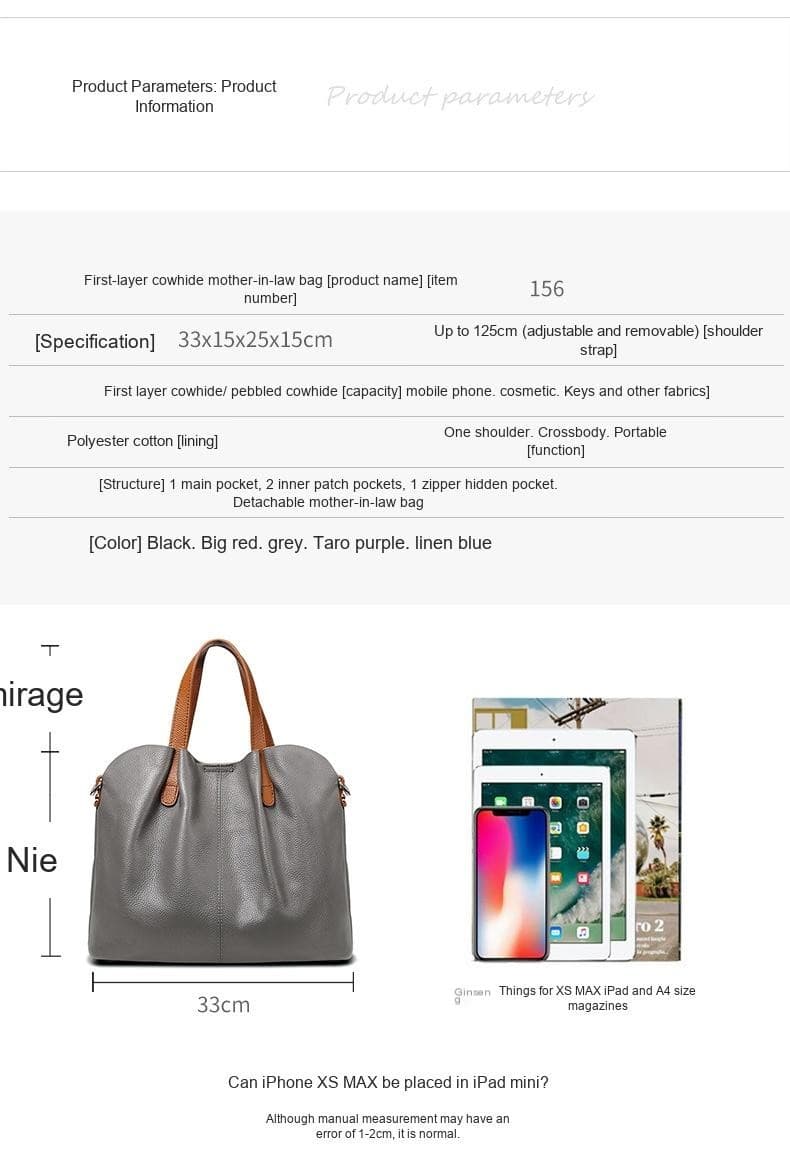 Genuine Leather Tote 18