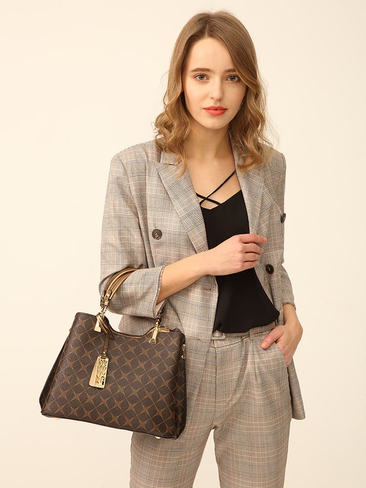 Embossed Soft Shoulder Tote 3