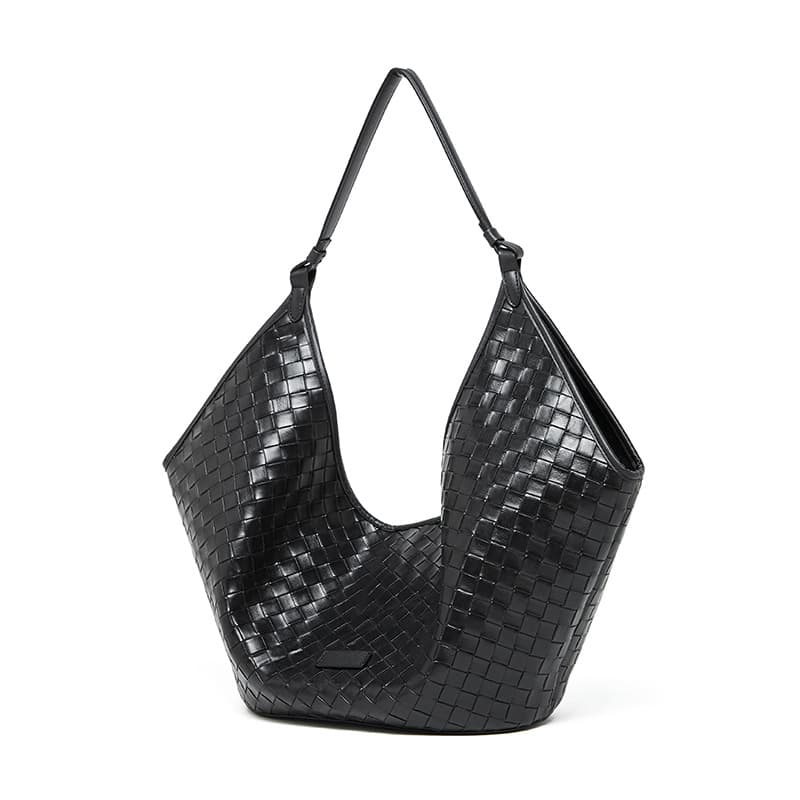 Woven Grain Leather Tote 7