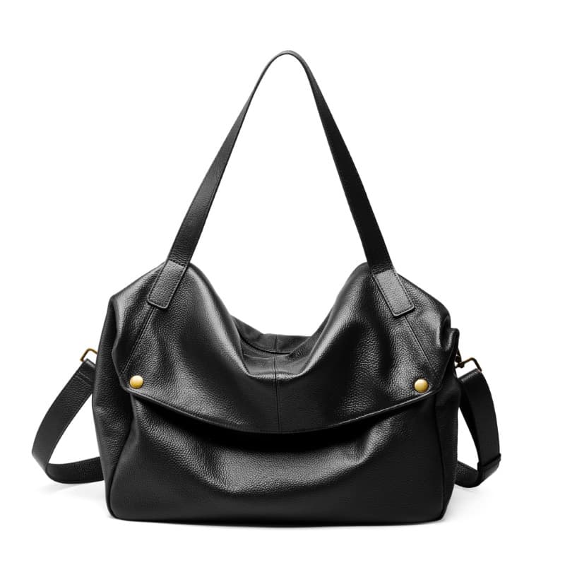 Slouchy Leather Shoulder Tote 6