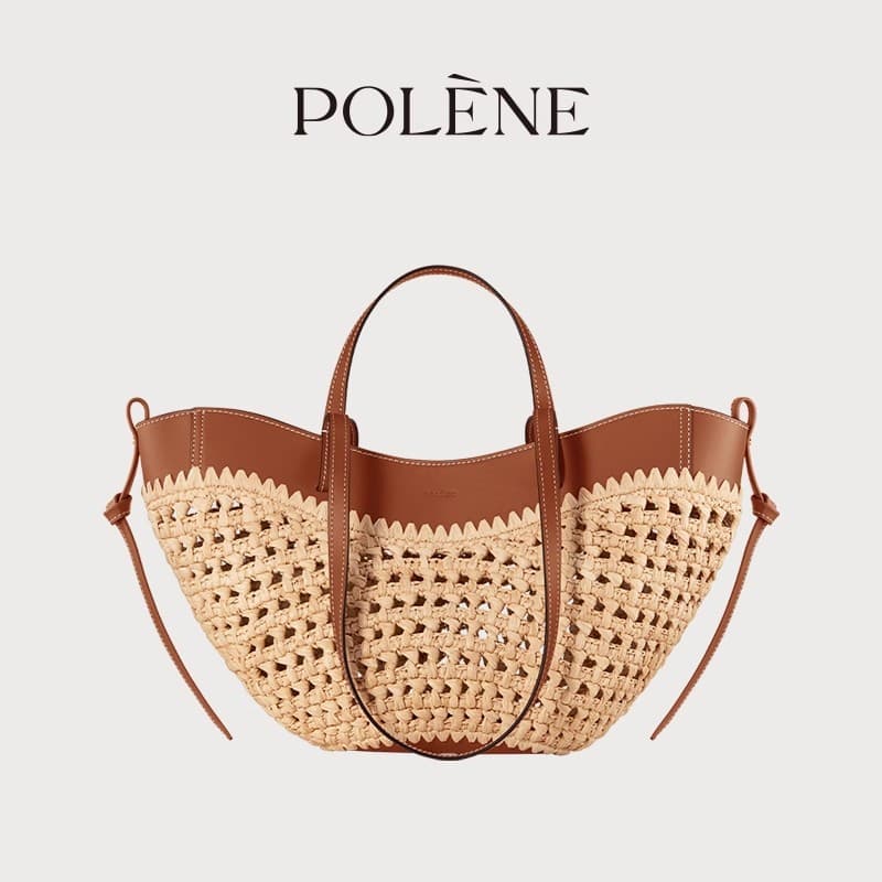 Woven Straw Shoulder Tote 1