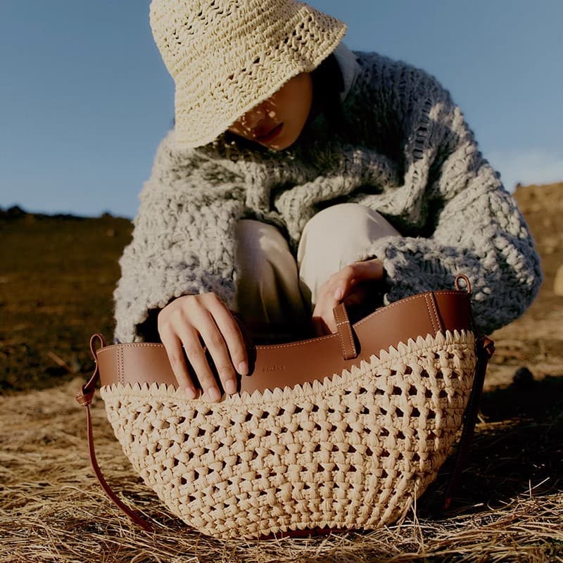 Woven Straw Shoulder Tote 2