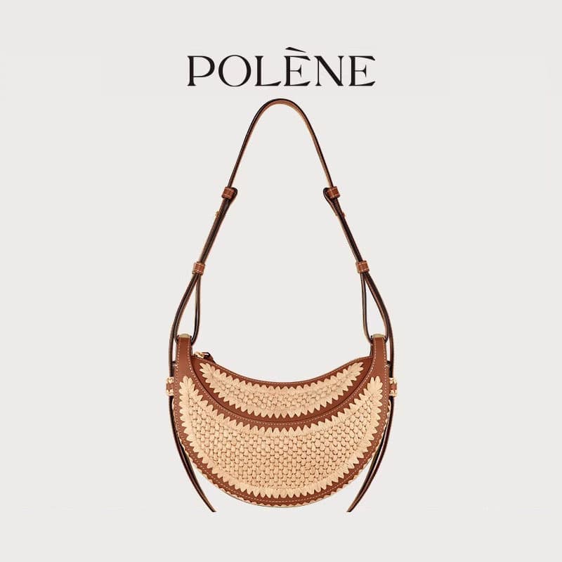 Woven Straw Shoulder Tote 12