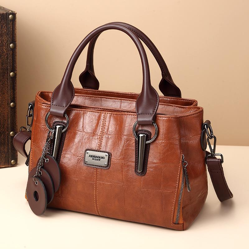 Vintage Tri-Compartment Satchel