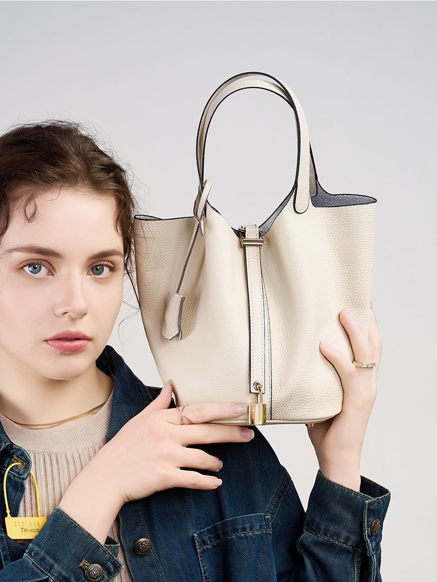 Leather Bucket Bag